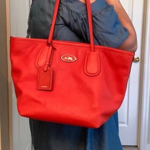 Orange Coach Tote/Handbag